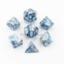 7 Slate w/White Lustrous Polyhedral Dice Set - CHX27490